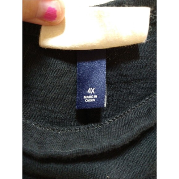 UNIVERSAL THREADS WOMENS 4X BLACK COTTON STRETCH TANK TOP OVERSIZE PLUS RELAXED - Picture 5 of 9